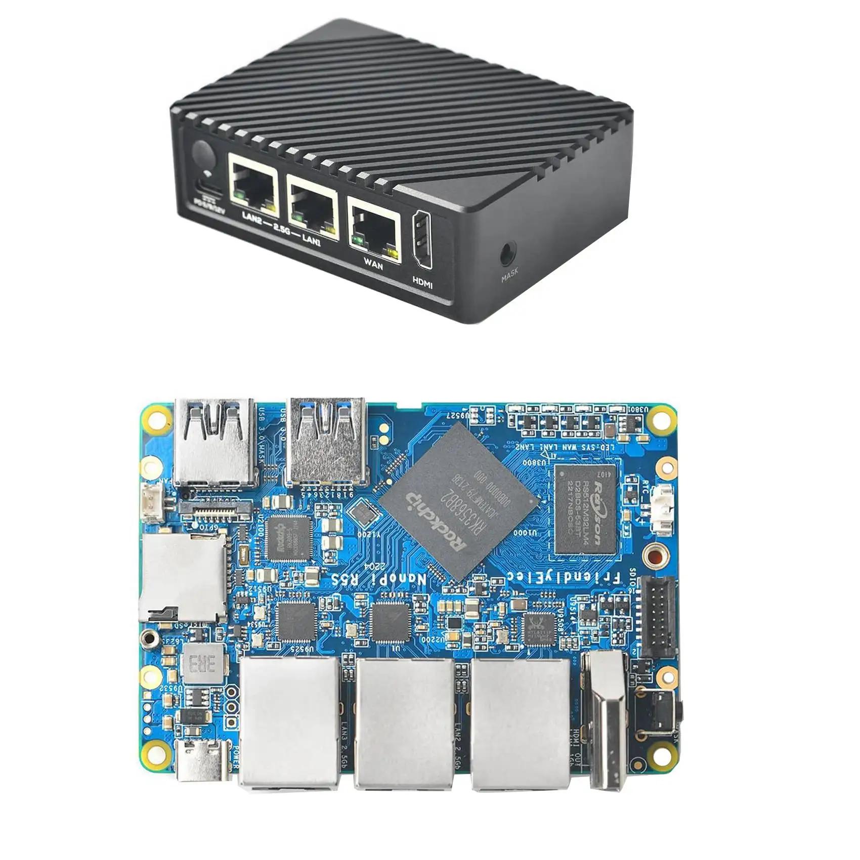 NanoPi R5S Ϳ  , OpenWRT HDMI ȣȯ 2.0 2.5G ⰡƮ Ʈũ Ʈ ̴ , 4G + 16G RK3568